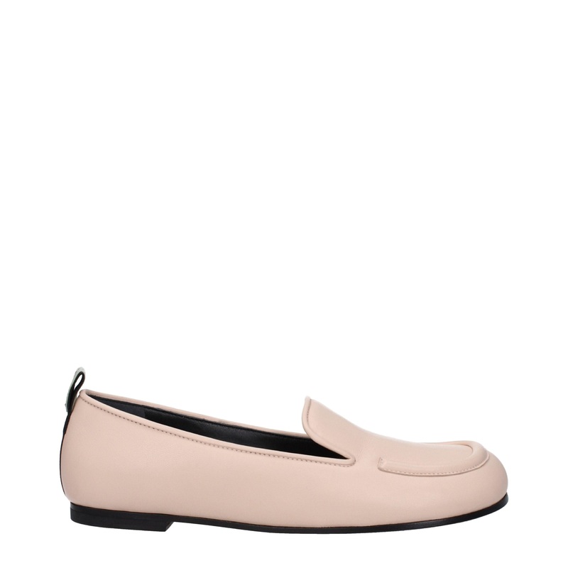 Premiata Pink Leather Slip-On Loafers