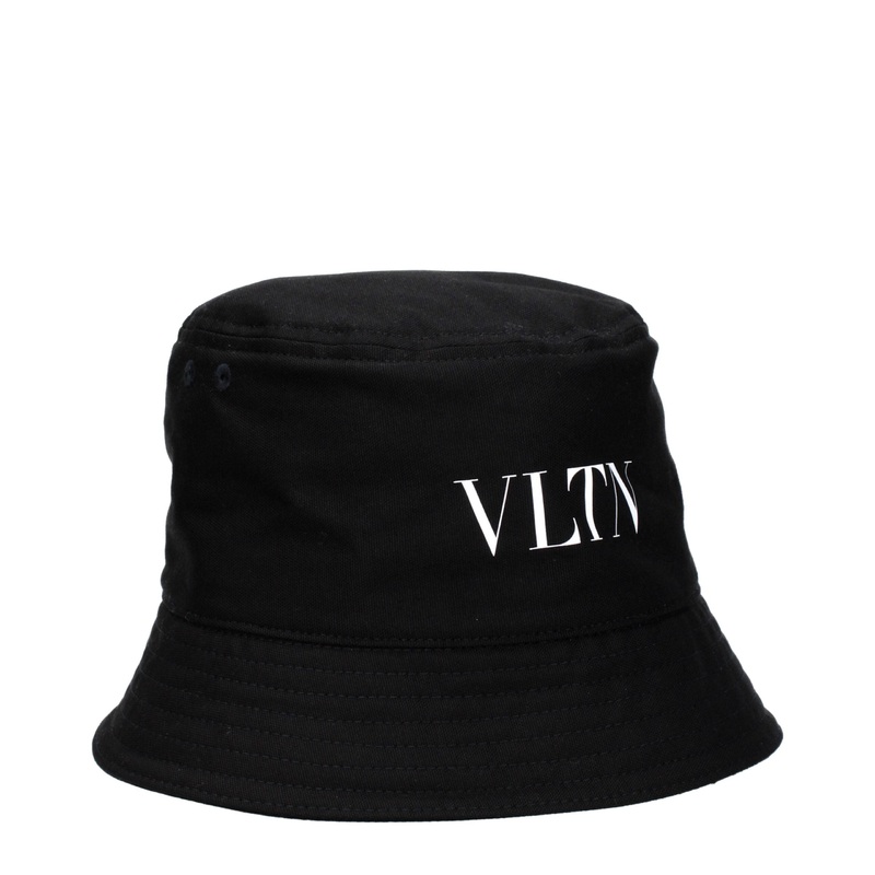 Valentino Garavani Black Cotton Bucket Hats