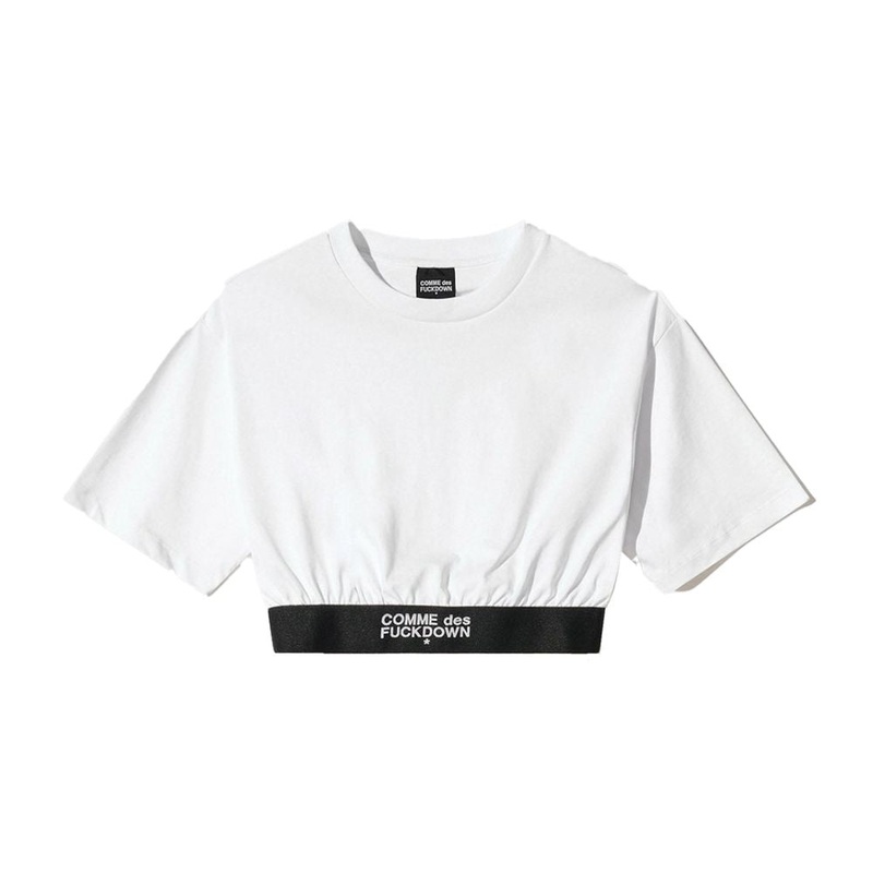 Comme Des Fuckdown White Cotton Tops & T-Shirt