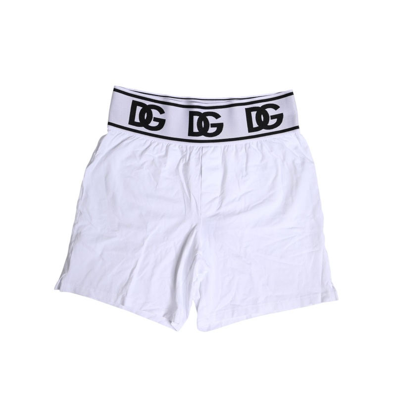 Dolce & Gabbana White Cotton Stretch Regular Boxer Underwear