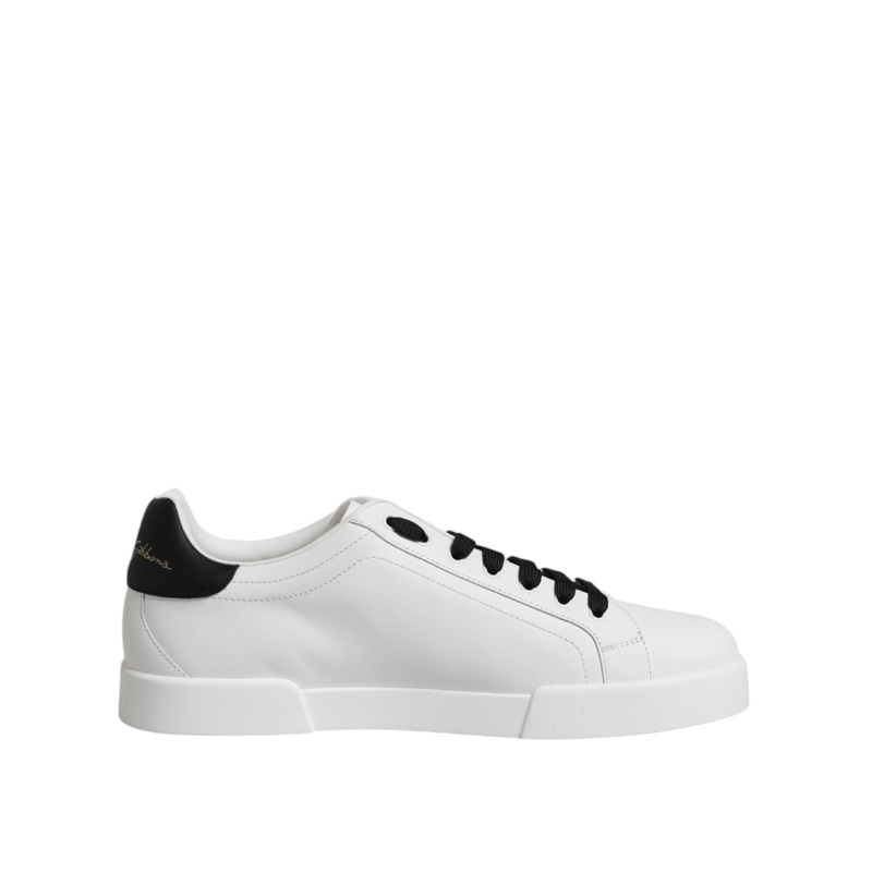 Dolce & Gabbana White DG Logo Portofino Low Top Sneakers Shoes