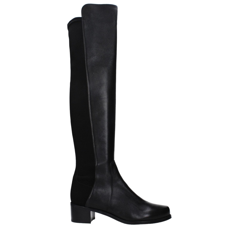 Stuart Weitzman Black Leather Over The Knee