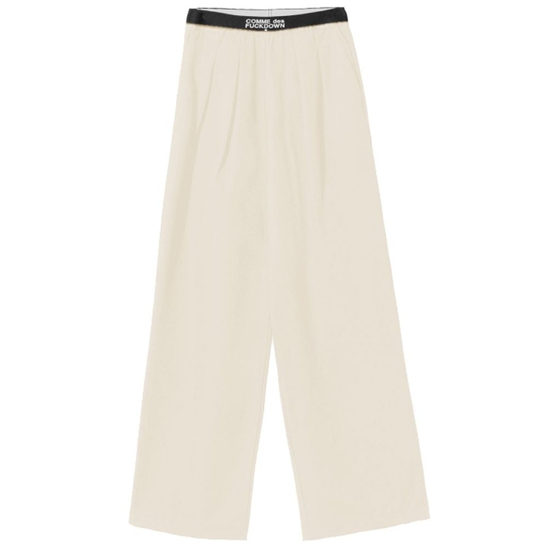 Comme Des Fuckdown Beige Polyester Jeans & Pant