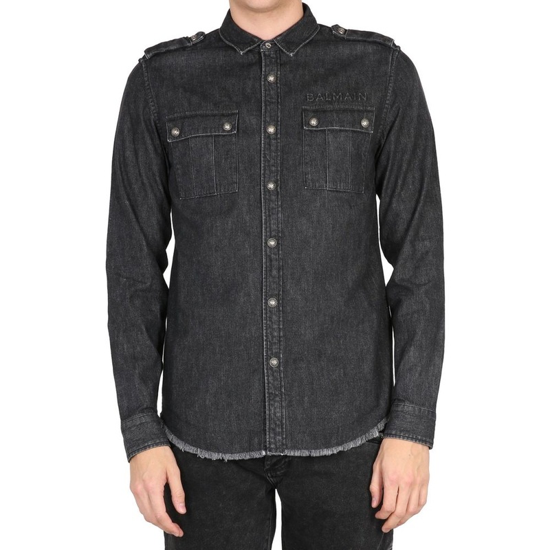 Balmain Cotton Denim Shirt|40|39