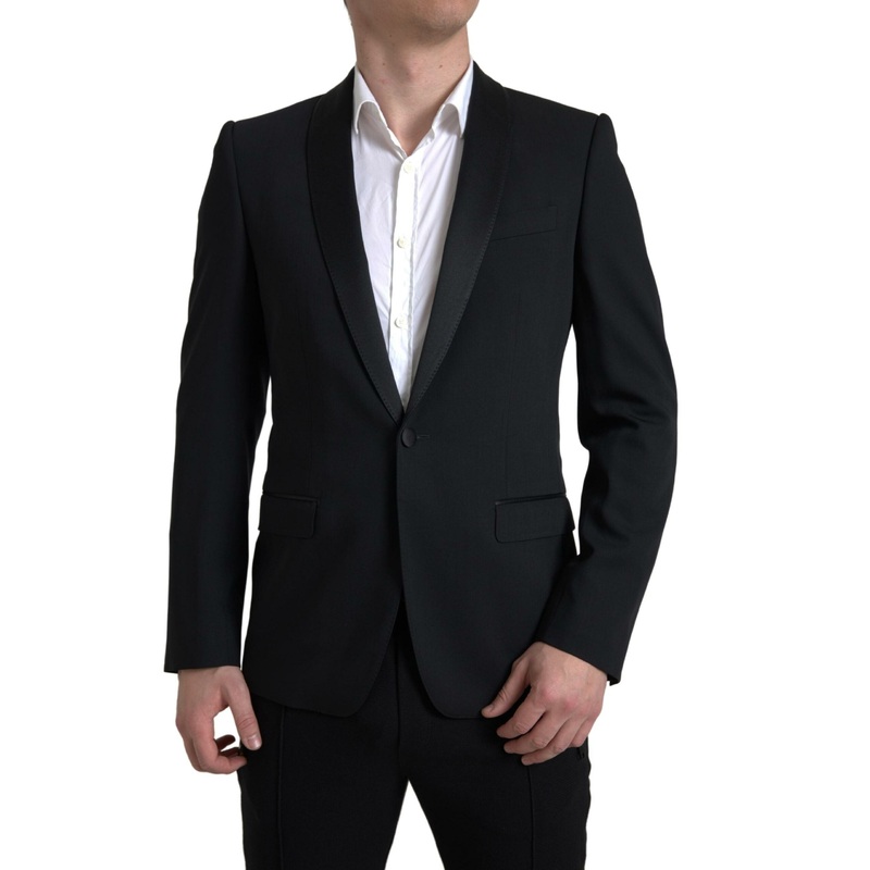 Dolce & Gabbana Black Wool Single Breasted MARTINI Blazer