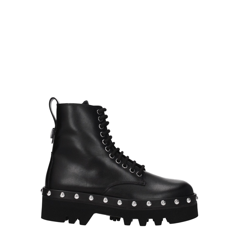 Furla Black Leather Ankle Boots