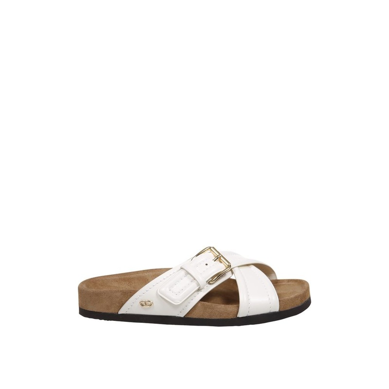 Valentino Garavani Leather Flat Sandals