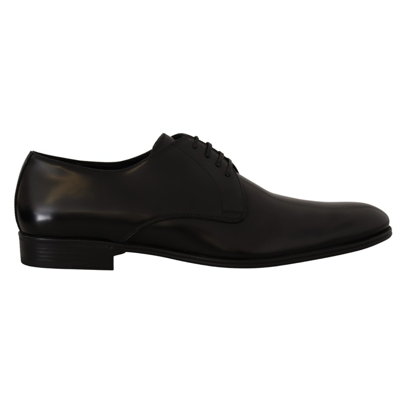 Dolce & Gabbana Black Leather Lace Up Formal Derby Shoes