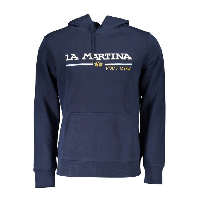 La Martina Blue Cotton Sweater