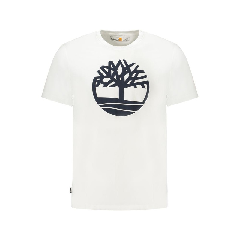 Timberland White Cotton Men T-Shirt