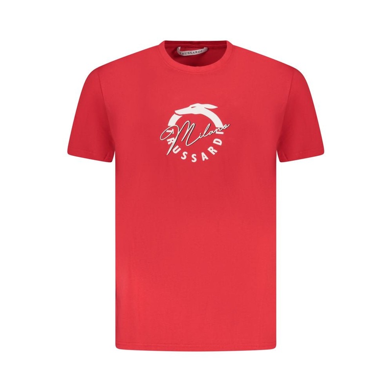 Trussardi Red Cotton Men T-Shirt