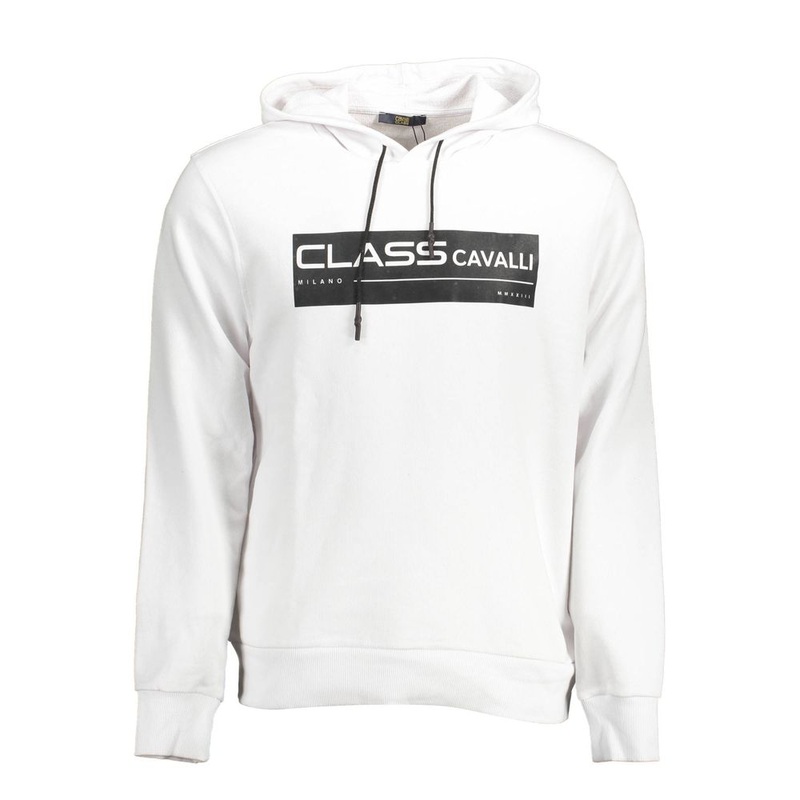 Cavalli Class White Cotton Sweater