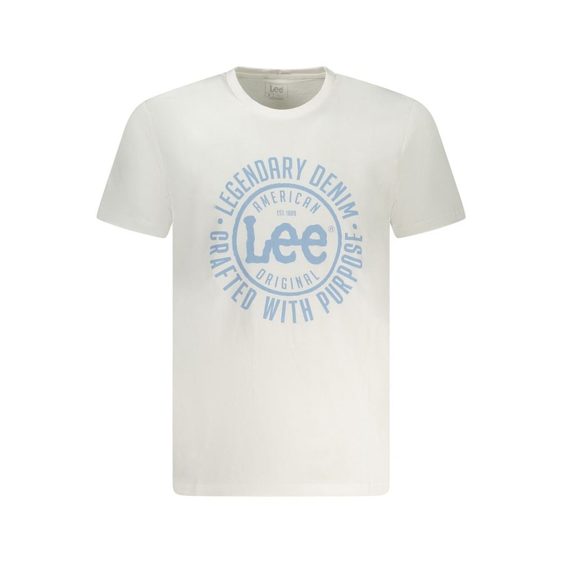 Lee White Cotton Men T-Shirt|M|XXL|L