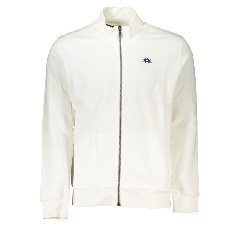 La Martina Elegant White Fleece Sweatshirt – Regular Fit