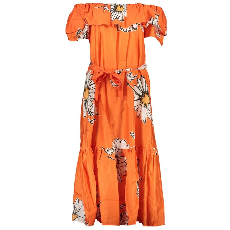 Desigual Orange Cotton Dress|S|L