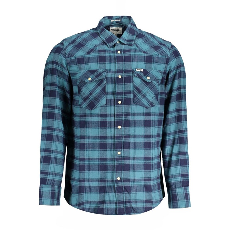Wrangler Blue Cotton Shirt|M|S