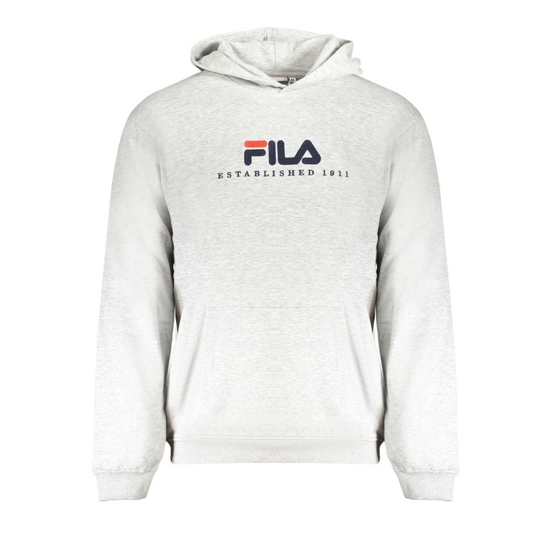 Fila Gray Cotton Men Sweater|S