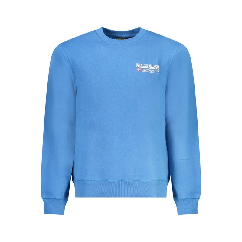 Napapijri Light Blue Cotton Men Sweater