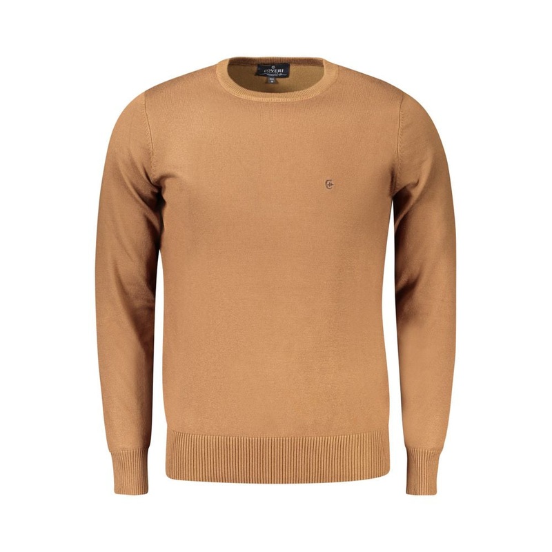 Coveri Moving Brown Nylon Men Sweater