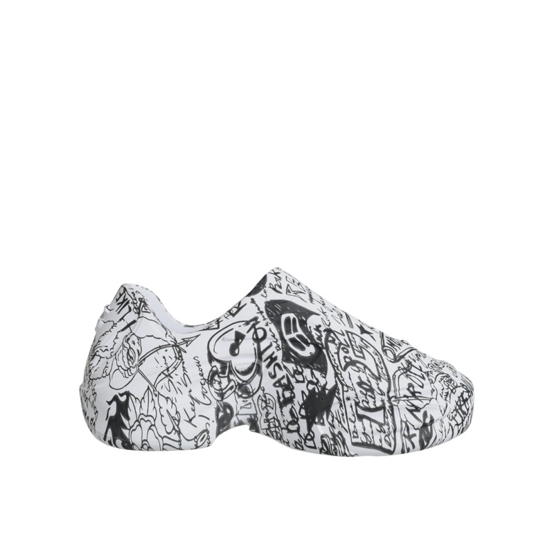 Dolce & Gabbana White Black Graffiti Daymaster Sneakers Shoes