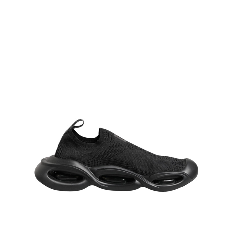 Dolce & Gabbana Black Slip On Wave Low Top Men Sneaker Shoes