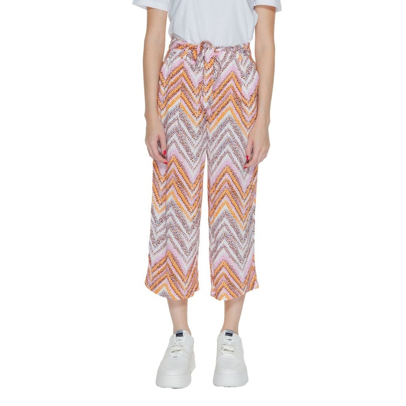 Only Multicolor Viscose Cropped Pant
