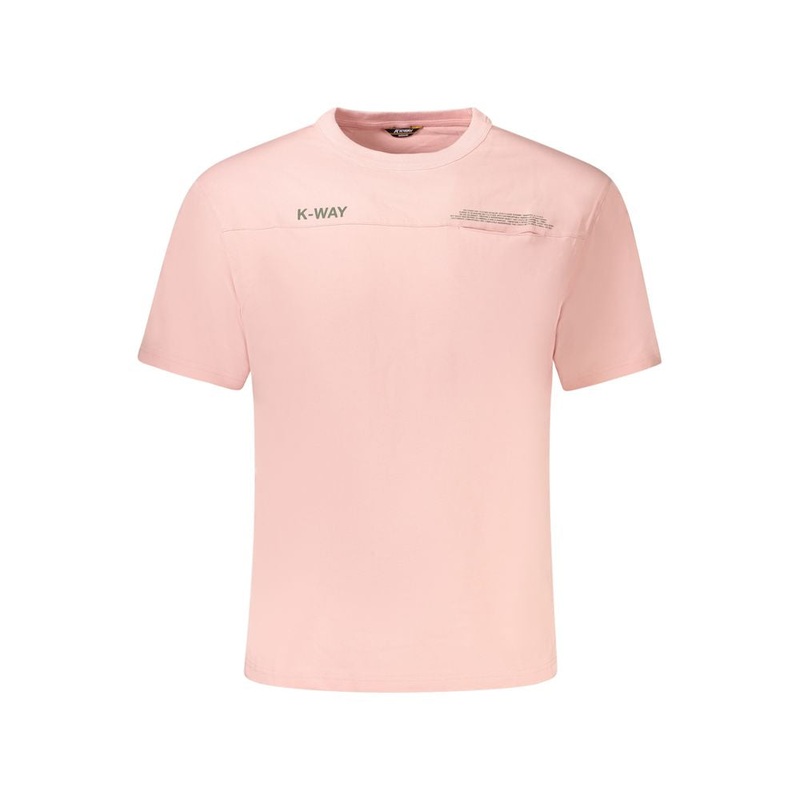 K-WAY Pink Cotton Men T-Shirt|S|M