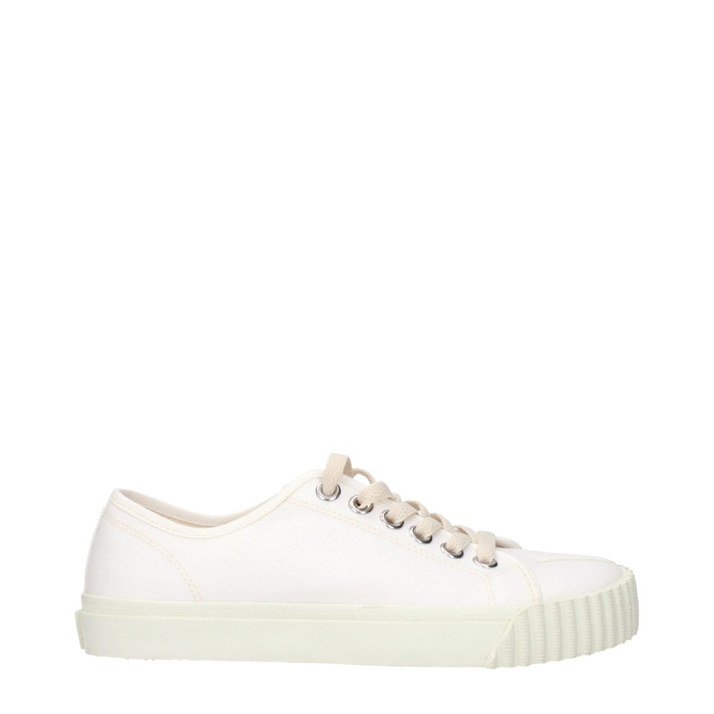 Maison Margiela White Fabric Low Tops