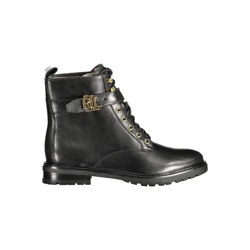 Ralph Lauren Black Leather Women Boot
