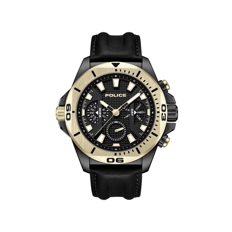 Police Black Artificial Leather Watch