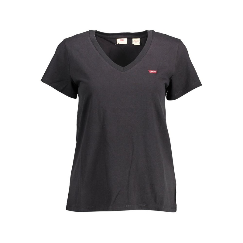 Levi’s Black Cotton Women T-Shirt