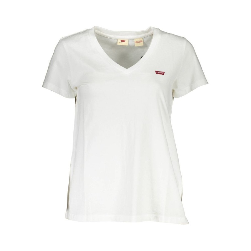 Levi’s White Cotton Women T-Shirt