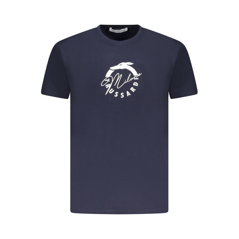 Trussardi Blue Cotton Men T-Shirt