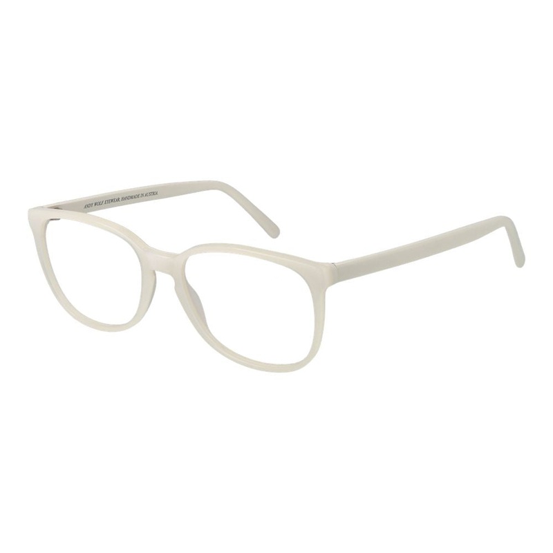 Andy Wolf White Unisex Optical Frames