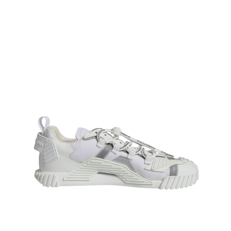 Dolce & Gabbana White Lace Up Low Top NS1 Sneakers Shoes
