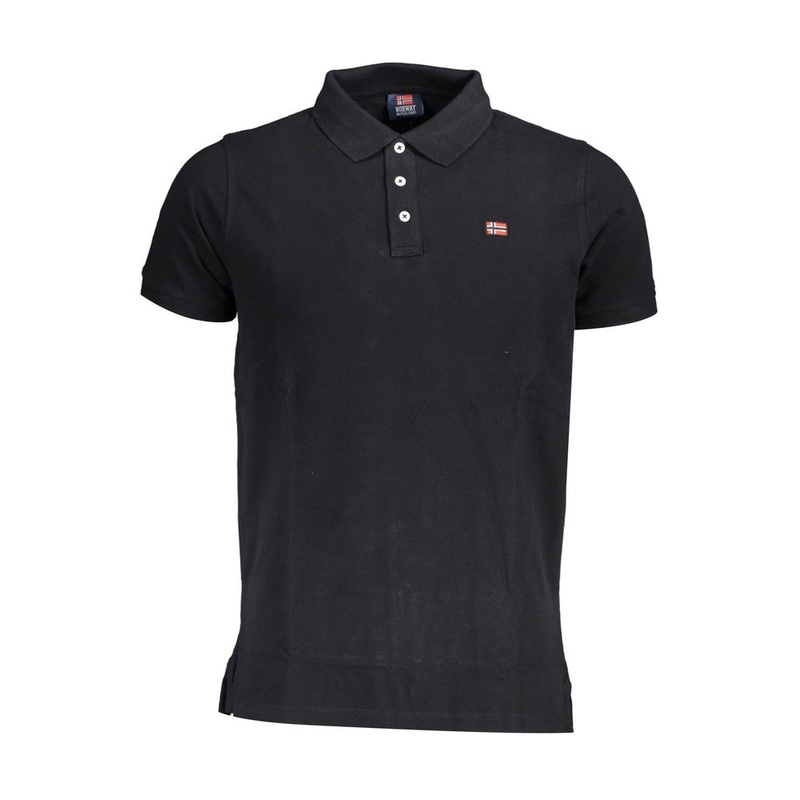 Norway 1963 Black Cotton Men Polo Shirt