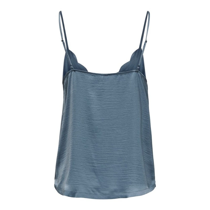 Only Blue Polyester Tank Top|IT36|XXS