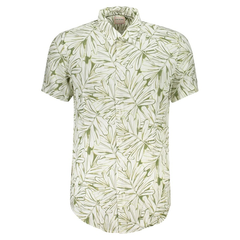 Guess Jeans White Viscose Men Shirt