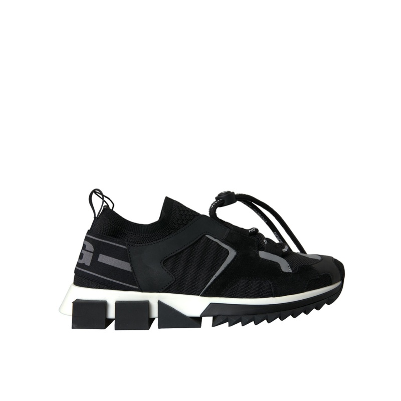 Dolce & Gabbana Black Mesh Sorrento Trekking Sneakers Shoes