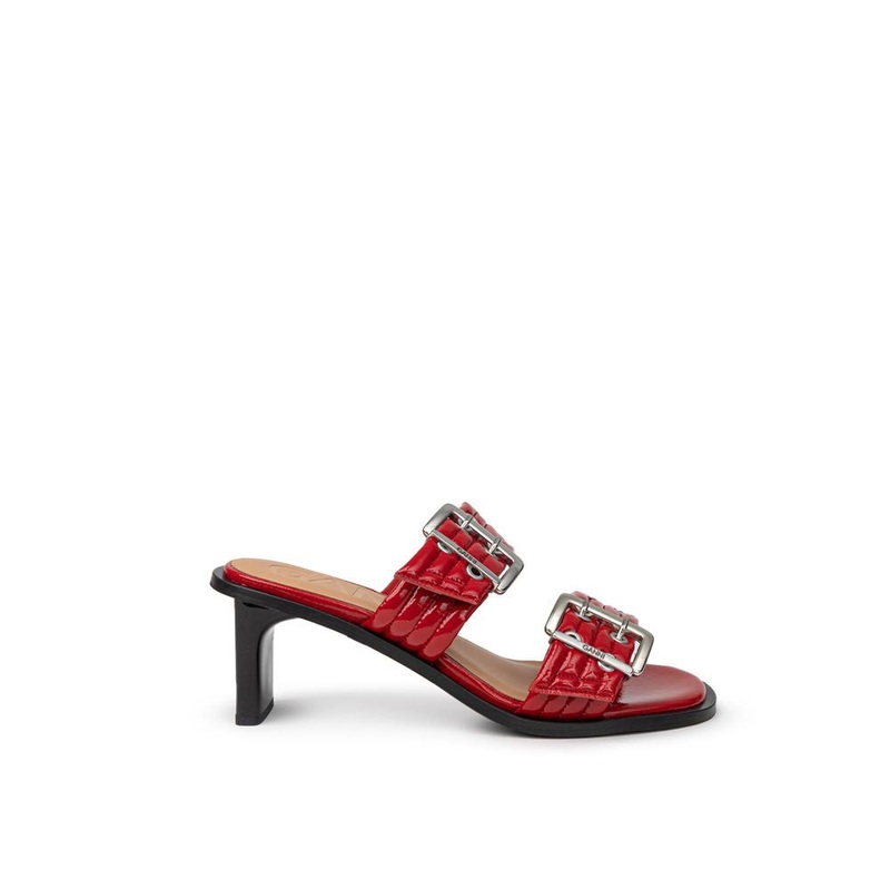 Ganni Red Leather Sandal|EU37/US7|EU40/US10