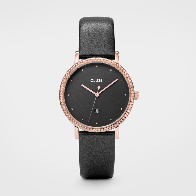 Cluse Gray Leather Watch