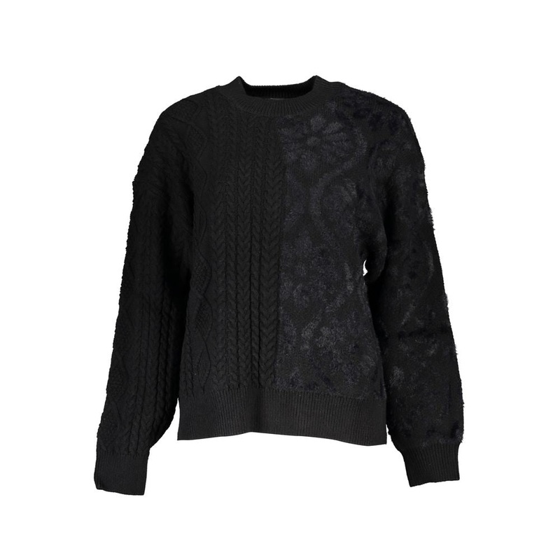 Desigual Black Cotton Sweater|S|M|L|XL|XXL