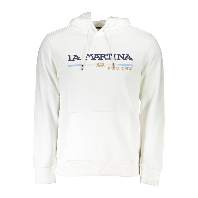 La Martina White Cotton Sweater
