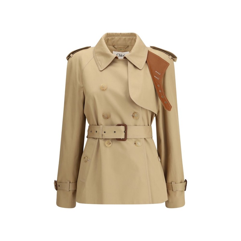 Chlo Short cotton gabardine Trench Coat