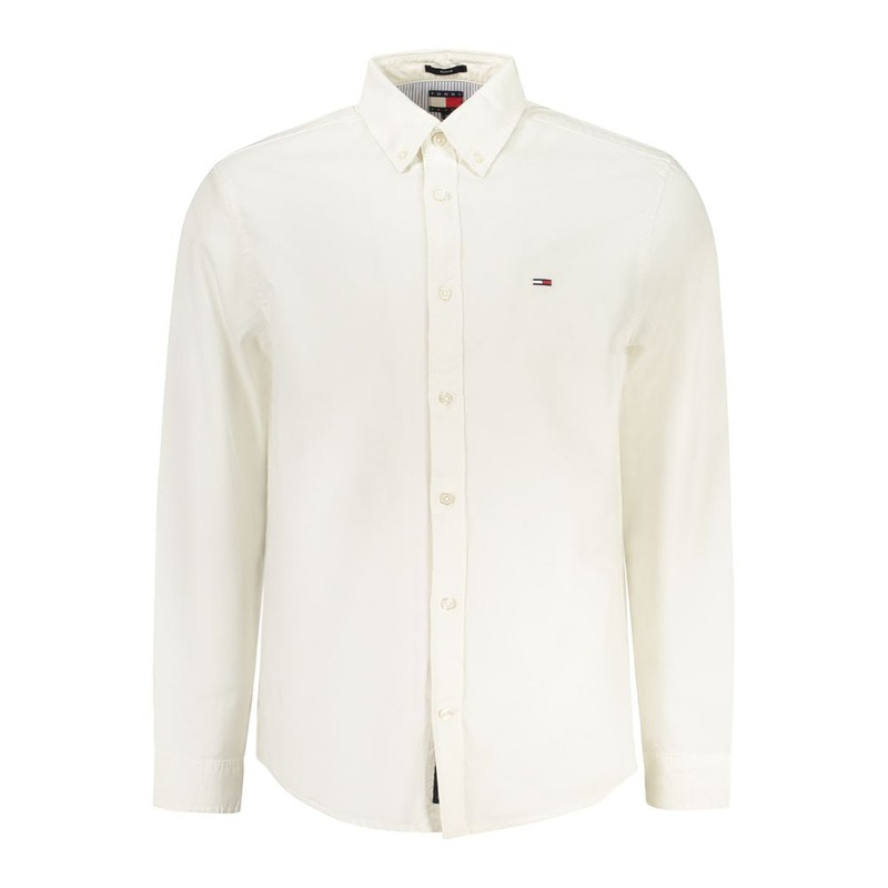Tommy Hilfiger White Cotton Men Shirt