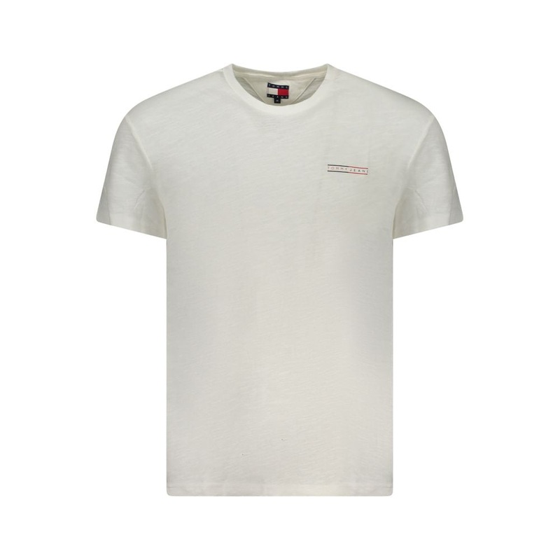 Tommy Hilfiger White Cotton Men T-Shirt