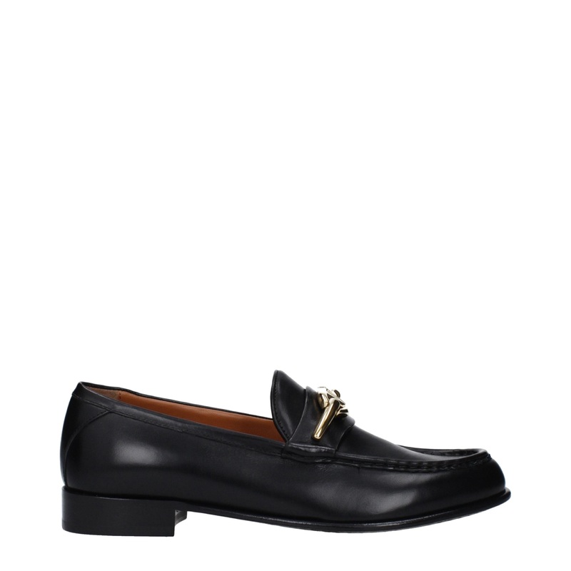 Valentino Garavani Black Leather Slip-On Loafers