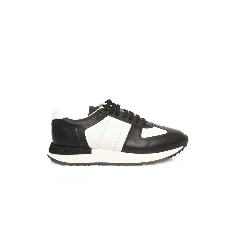 Cerruti 1881 Black Calfskin Men Sneaker