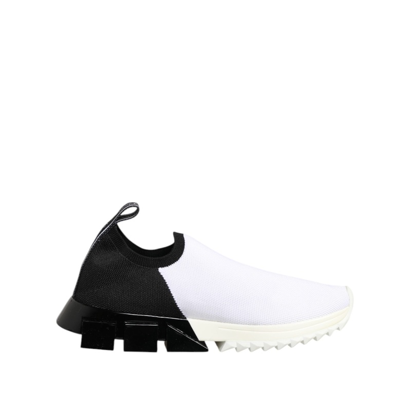 Dolce & Gabbana White Black Low Top Sorrento Sneakers Shoes
