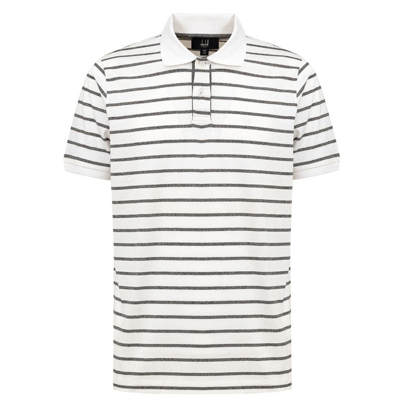 Dunhill White Cotton Polo Shirt